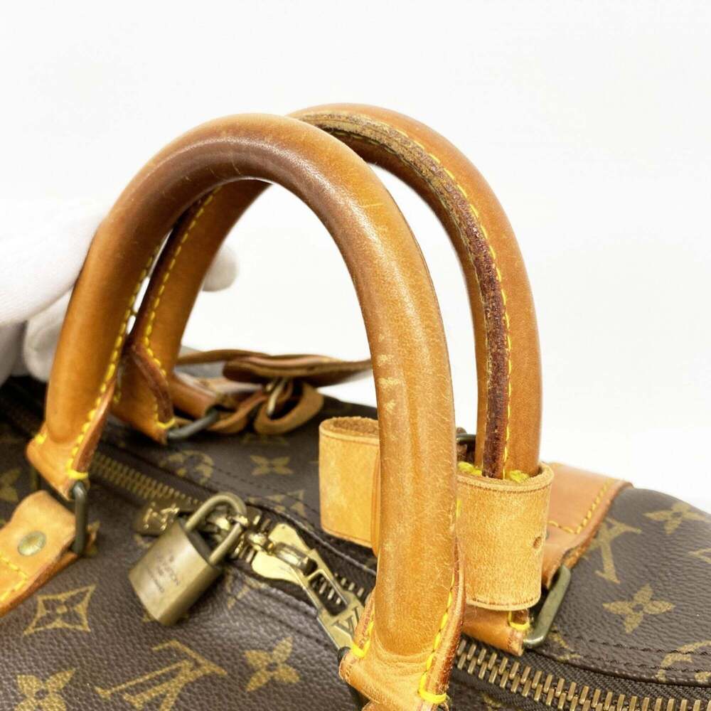 LOUIS VUITTON Brown Monogram Keepall 55 Boston Bag - Picture 9 of 13